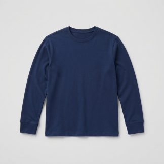 Winter Navy Slub Jersey Long-Sleeve Tee