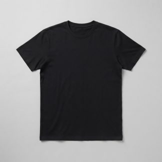 Unisex Black Combed Cotton T-Shirt