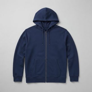 Everyday Navy Recycled Cotton Blend Zip Hoodie